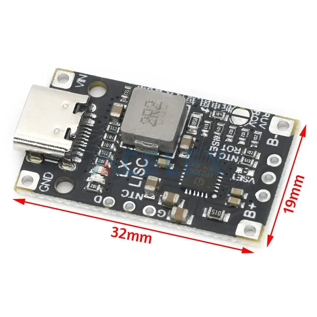 2S 3S Type-C USB BMS 15 Вт 8,4 В 12,6 В 1,5 А Модуль повышения зарядки литиевой батареи со сбалансированной поддержкой Быстрая зарядка с индикатором 2