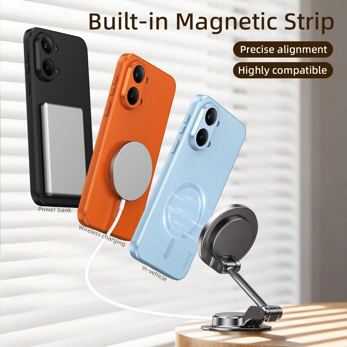 Luxury Suede Nubuck Magnetic Phone Cover - Skin-Friendly