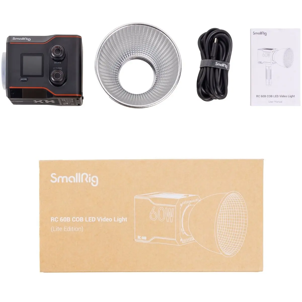 Smallrig RC60B COB LED ビデオ二色ライト内蔵バッテリー軽量 
