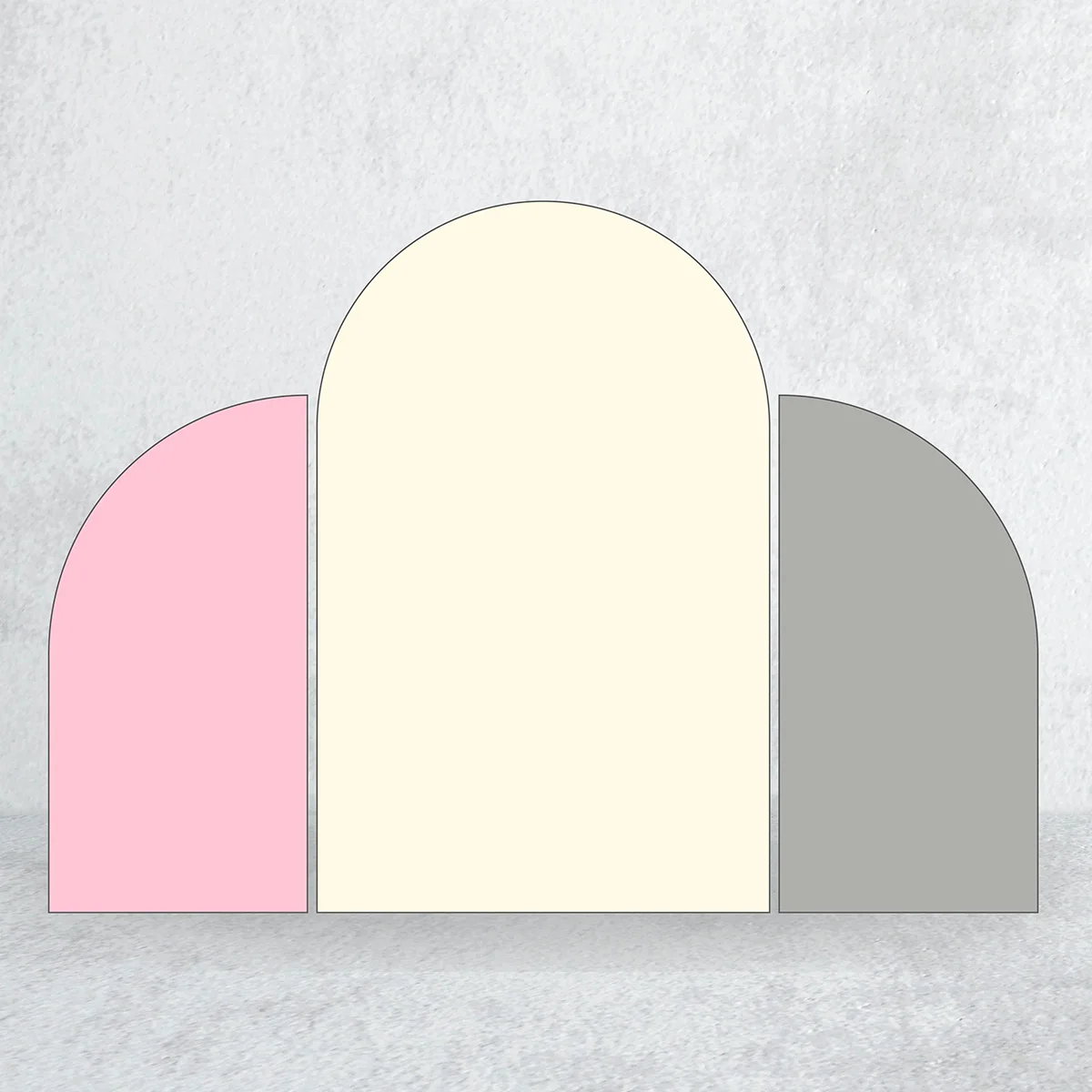 Flag Shaped 3 Pcs Set Photography Backdrop Covers Suitable For Wedding Arch Stand Birthday Balloons Party Supplies Decoration birthday party supplies birthday background supplies birthday backdrop decoration photography backdrops wedding arch cover