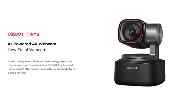 OBSBOT TINY 2 Lite Webカメラ 4K ウェブカメラ AI搭載 - Webカメラ