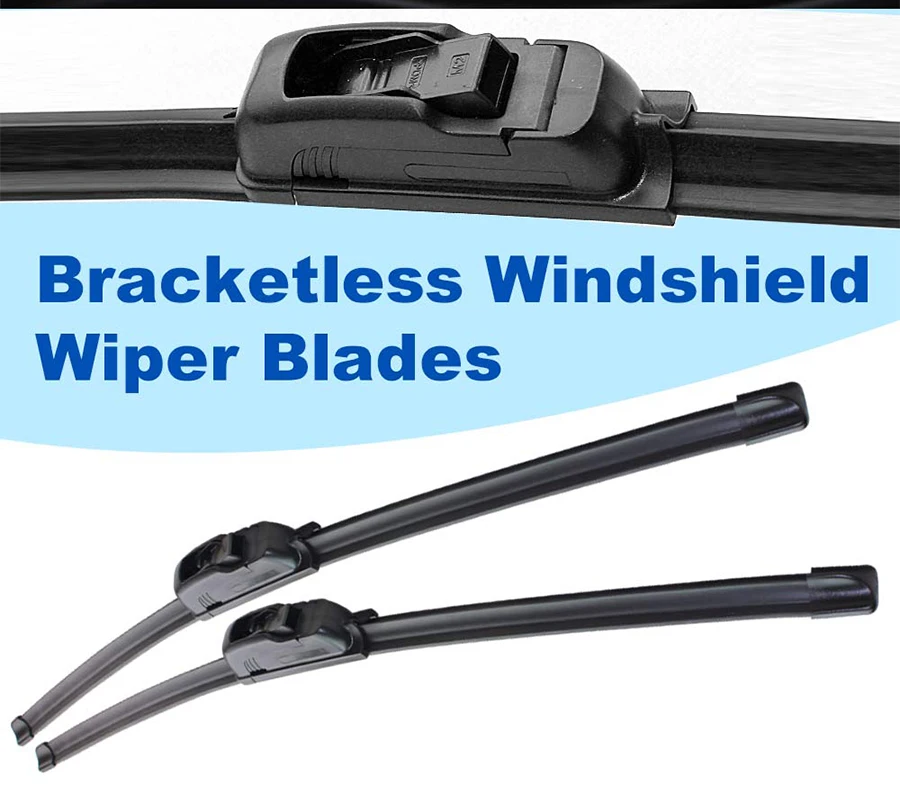 

19" Wiper Blades 475mm J-Hook Soft Rubber All Season Bracket-less Windshield Wipers