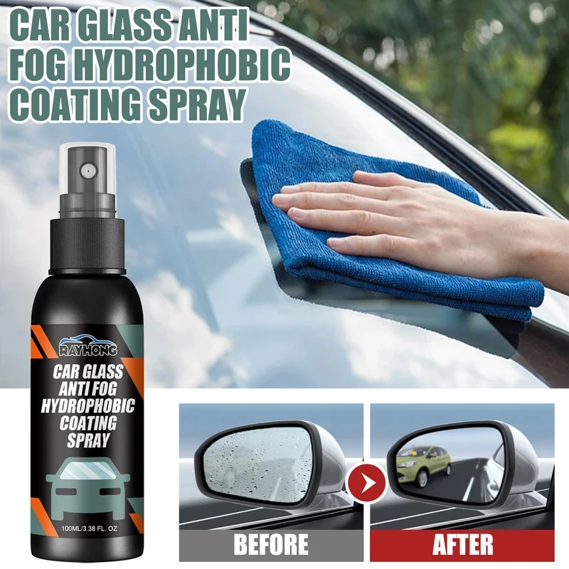 100/200/300ml Car Glass Waterproof Spray Rainproof Windshield Shading Hydrophobic Anti-fog Agent Protective Film Car Care