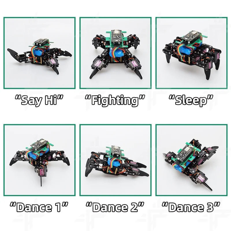 ESP8266 아두이노 프로그래밍용 4족 로봇 키트 WiFi 제어 무용접 STEAM 교육용 학교 프로그래밍 키트