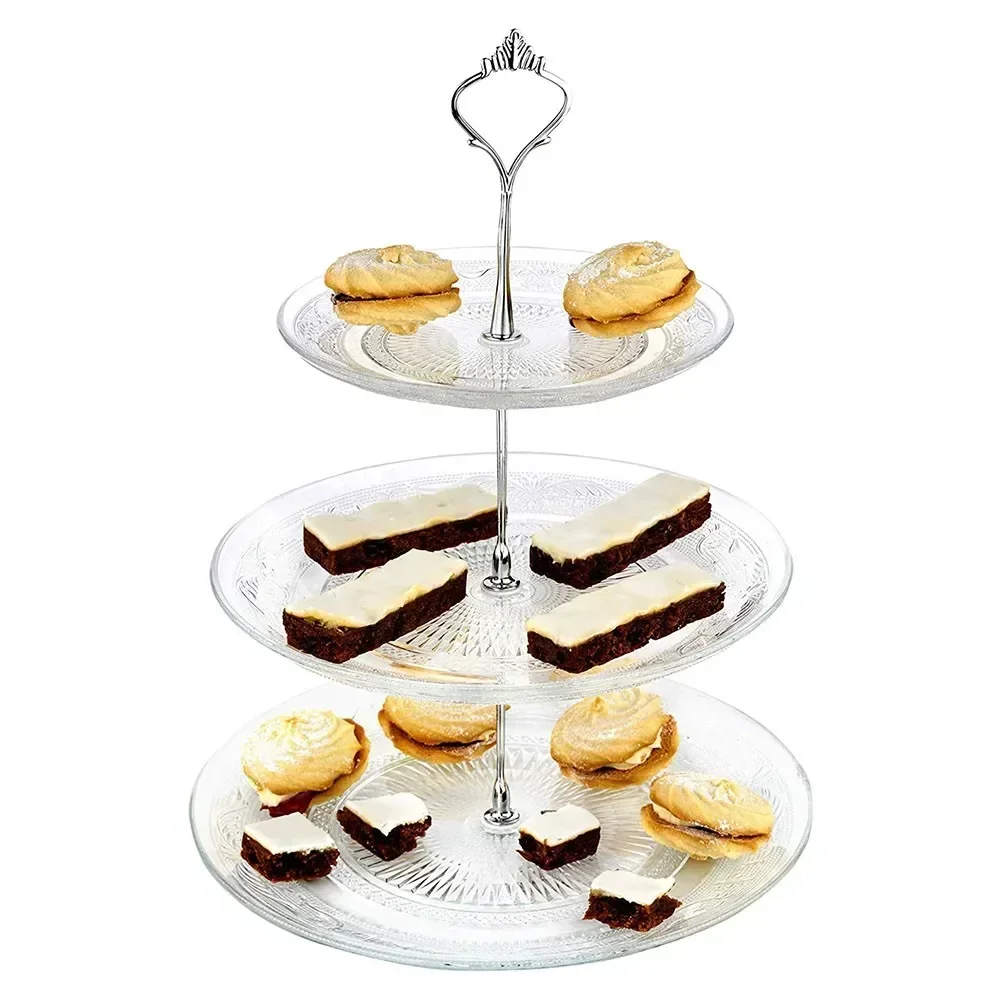 Cake stand dessert stand European Style 2/3 Tier Pastry Cupcake Fruit Plate Serving Dessert Holder Creative Multi-layer Plastic Fruit Plate