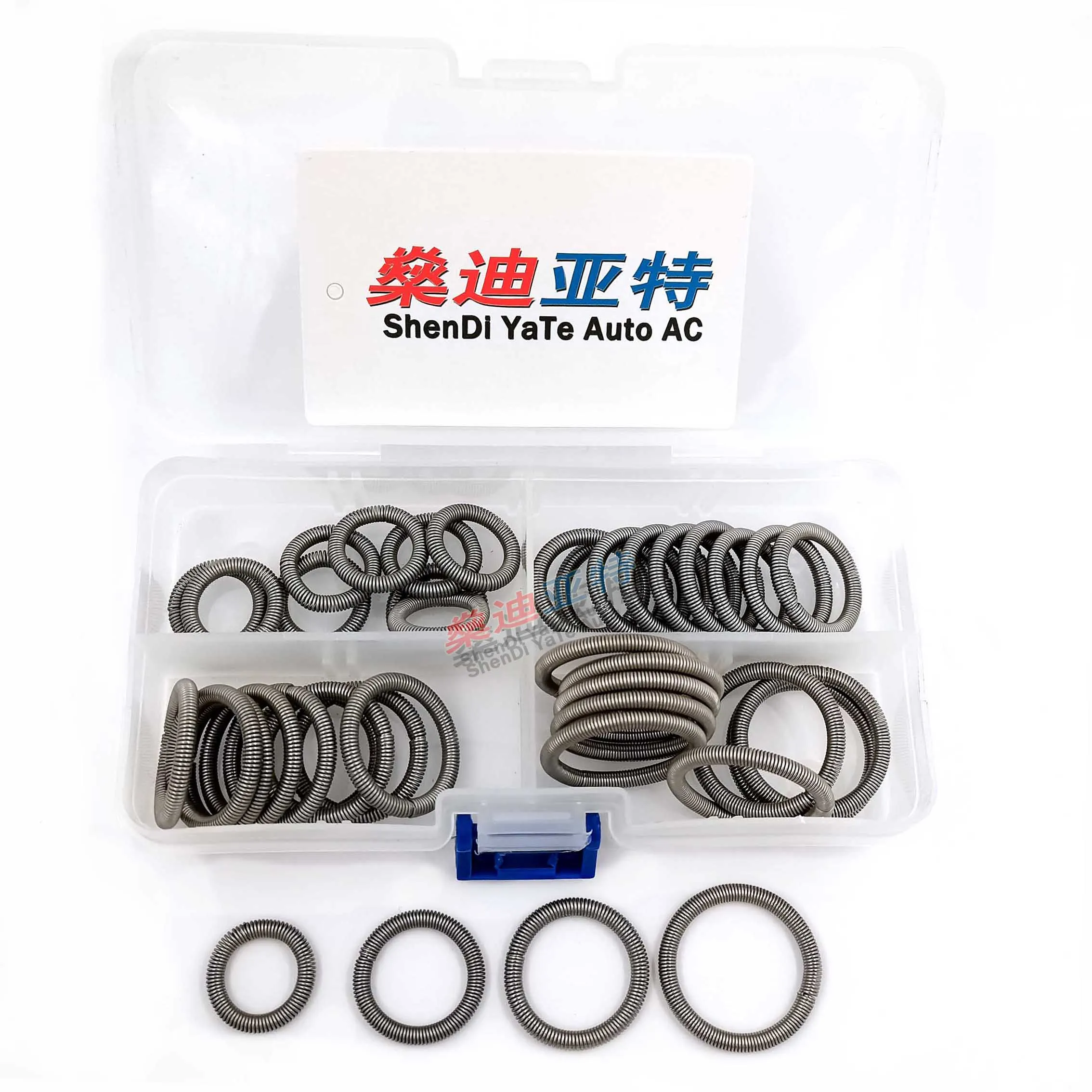 A/C O-Ring Sealing Washer Gasket Kit For A/C System Leak Detection Pipe Joint Transit Plug Coil Tension Spring Ring
