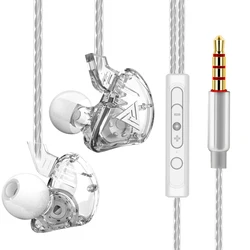 Enhanced Bass HiFi In - Ear Sport Earbuds with Microphone (Transparent With MIC)