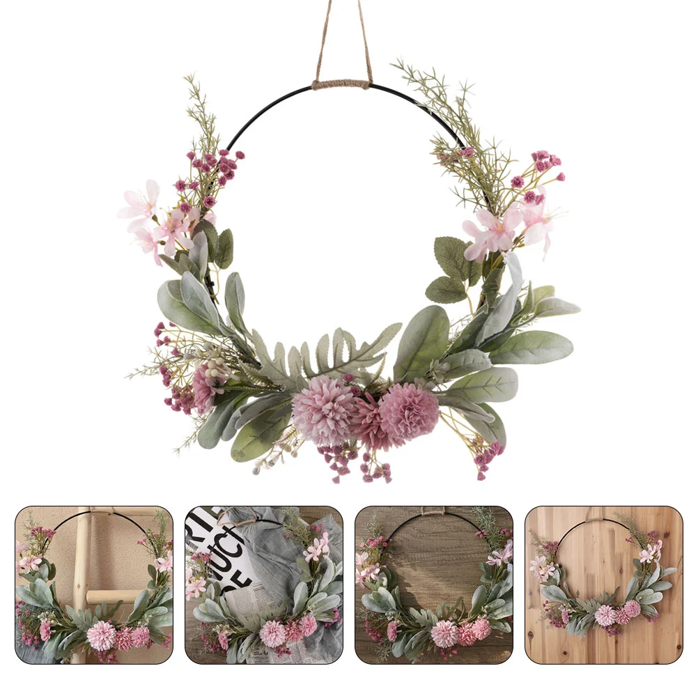 

Wreath Door Decor Front Wreaths Hanging Floral Home Artificial Spring Valentines Summer Flower Easter Outside Christmas for the