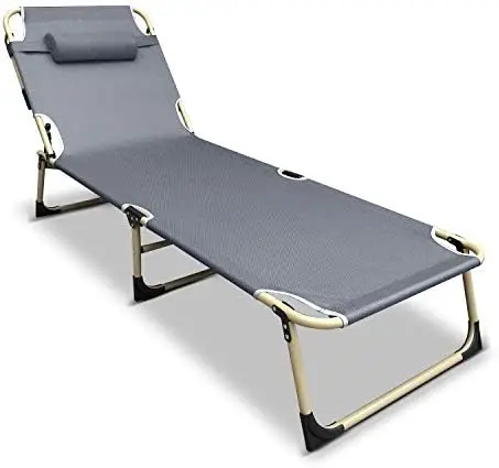 

Lounge Chair, Reclining Outdoor Lounger, Foldable Chaise Lounge Cot, Portable Lounge Chairs for Outside, Beach, , Backyard, Pool
