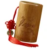 Bamboo Piggy Bank Coin Saving Jar Reliable Decor Chinese-style Money Household Container 3