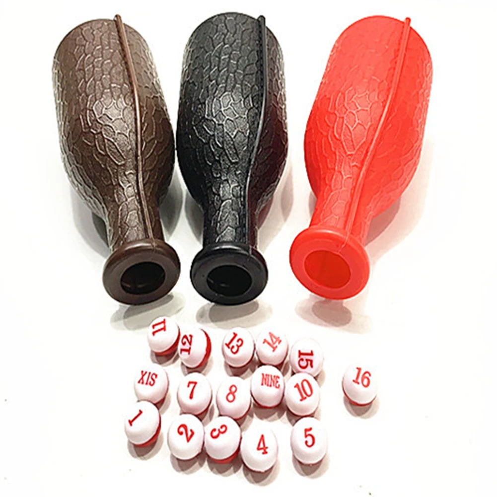 

Billiard Game Kelly Pool Shaker Bottle Billiard Hall Dice Ball Room EntertainmentWith Standard Set Of 16 Numbered Tally Balls