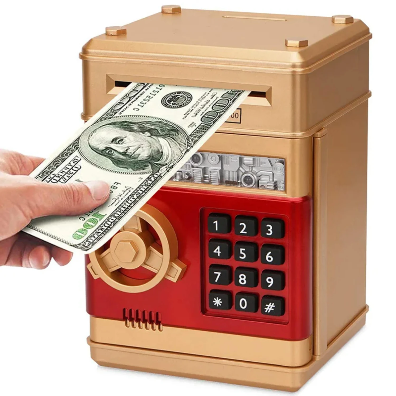 Electronic Piggy Bank Safe Box Money Boxes For Children Digital Coins Cash Saving Safe Deposit Mini ATM Machine Kid Xmas Gifts 2