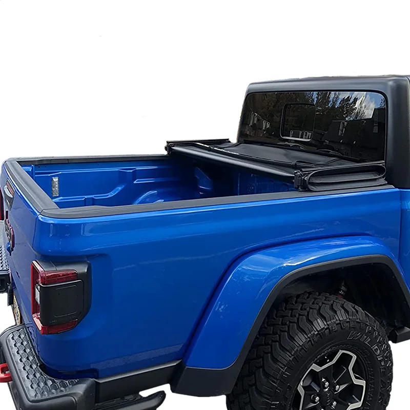Soft Tri-Fold Pick Up Truck Bed Roller Tonneau Cover Compatibile Con Jeep Gladiator 2020-2022 (Jt)