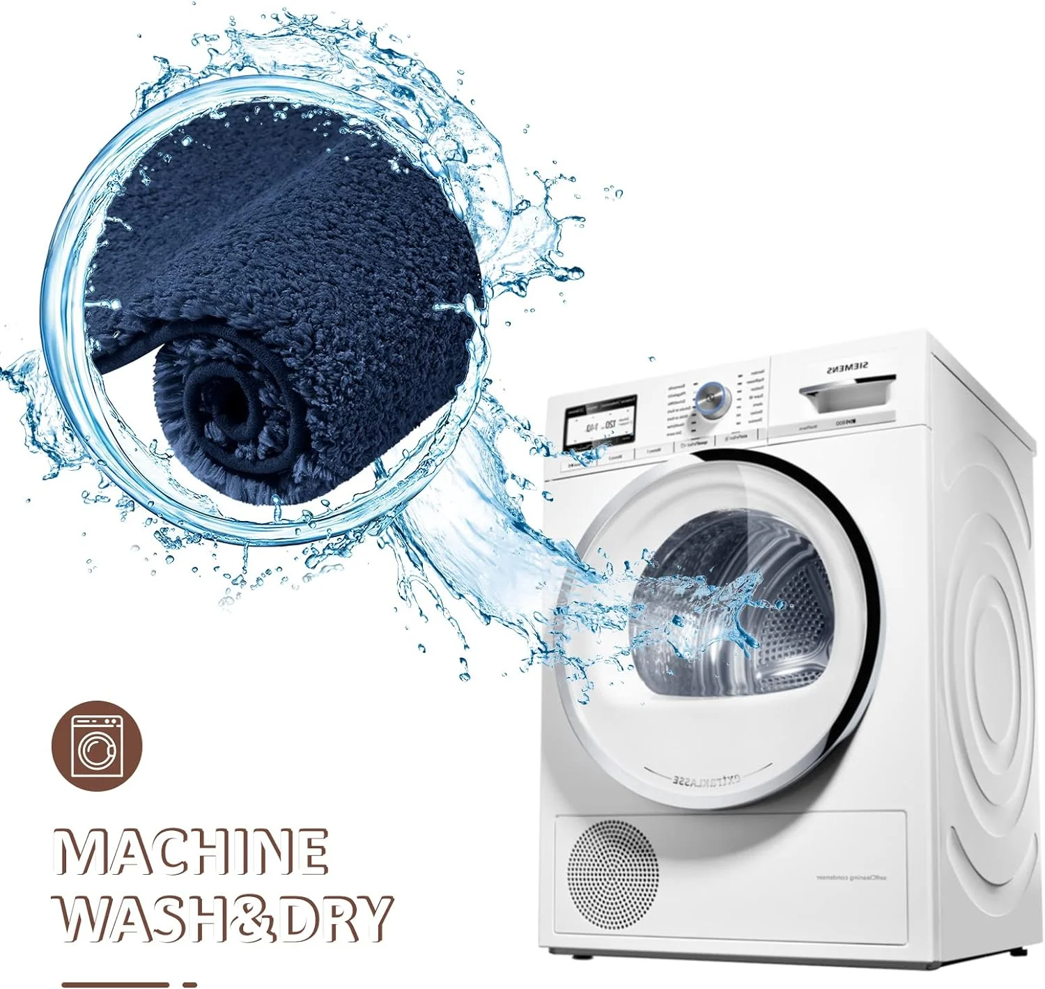 Water absorbtion anti slip bathroom mat 6