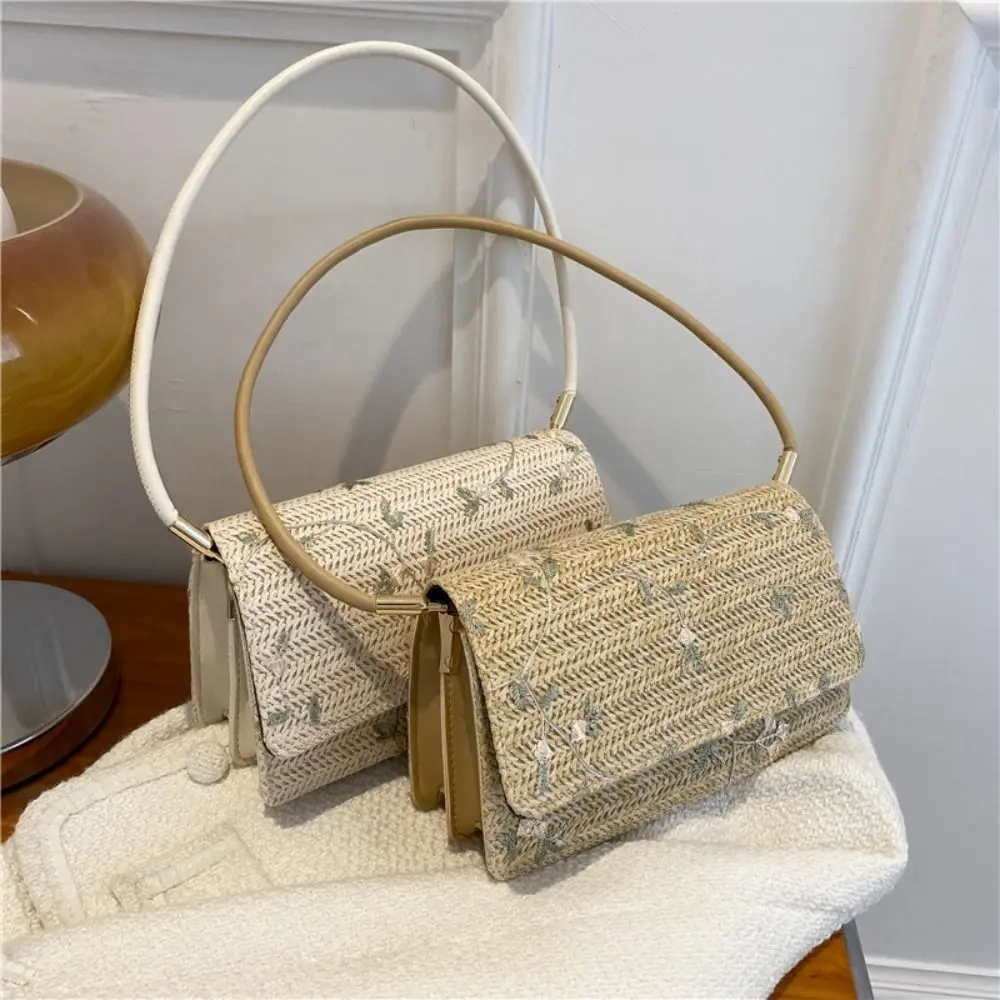 

Плетеная сумка-мессенджер на плечо ручной работы, вместительная богемная сумка через плечо из искусственного ротанга, женская сумка