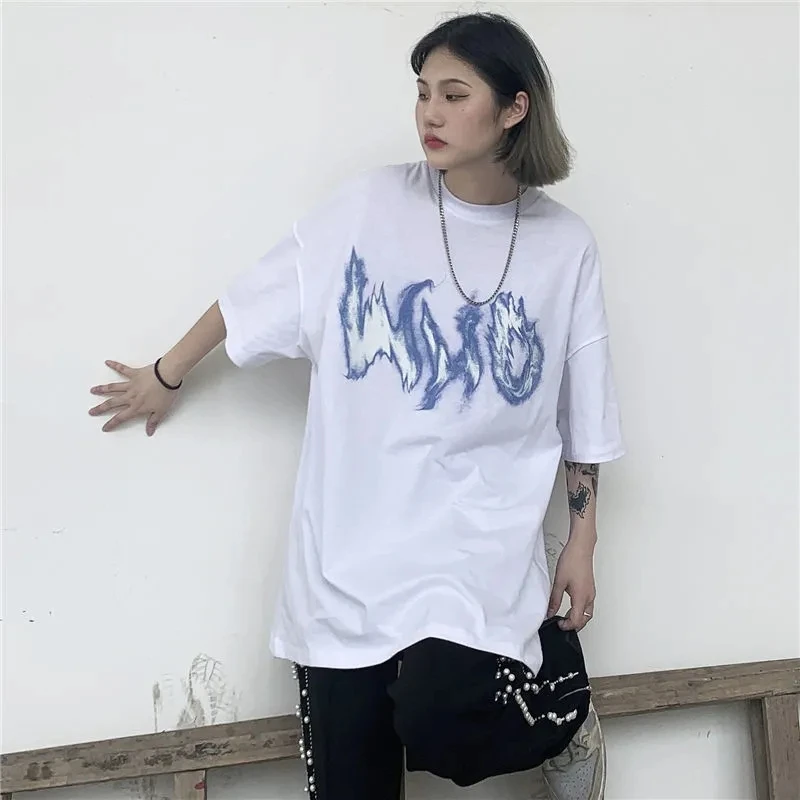 Oversize Clothes Street Harajuku Vintage Short-sleeved T-shirt