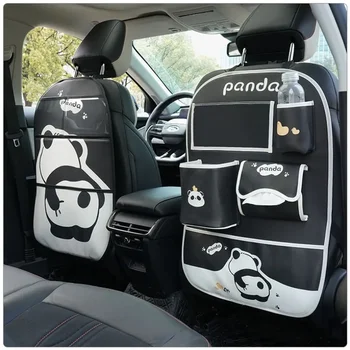 1PC Car Seat Back Kick Protector Storage Bag for Kids Waterproof Anti Kick Accessories Cartoon Interior Anti-Child-Kick Pad 1