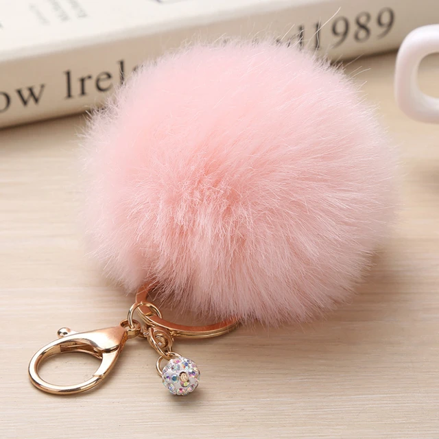 Fluffy Fur Pom Keychains Soft Faux Rabbit Fur Ball Car Keyring Pompom Key  Chains Key Holder Women Bag Pendant Jewelry Gifts - AliExpress