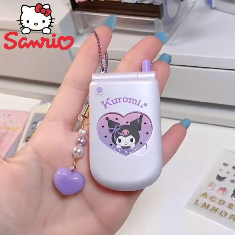 

Cute Sanrio Flip Phone Model Hello Kitty Kuromi My Lady Diy Sticker Toy Cosplay Prop Girl Heart Kawaii Harajuku For Kids Gift