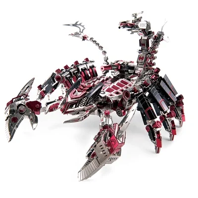 

three-dimensional puzzle metal assembled model Red Devil War Scorpion adult toys metal mechanical high difficulty DIY handmade