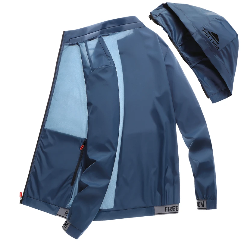 Outdoor Jackets Cooling Jackets Summer detachable hooded sun protection suit cool and breathable sports windbreaker outdoor skin suit fishing sun protect