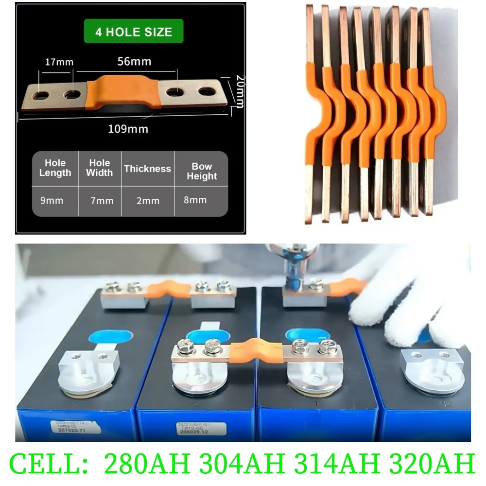 Lithium Battery Copper Alloy Flexible Busbar for 202Ah 230Ah 270Ah 280Ah 300Ah 310Ah 320Ah