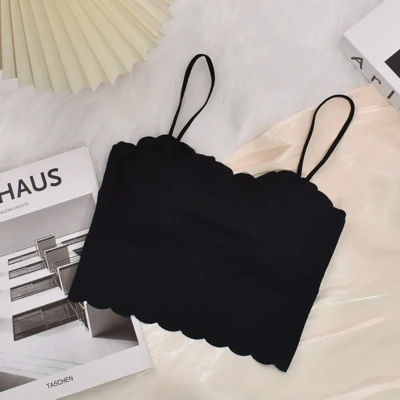 Women Lingerie Bra Tube Tops Fashion Summer Sexy Sports Bras Push Up Ice Silk Seamless Word Sling women lingerie bra women tube tops