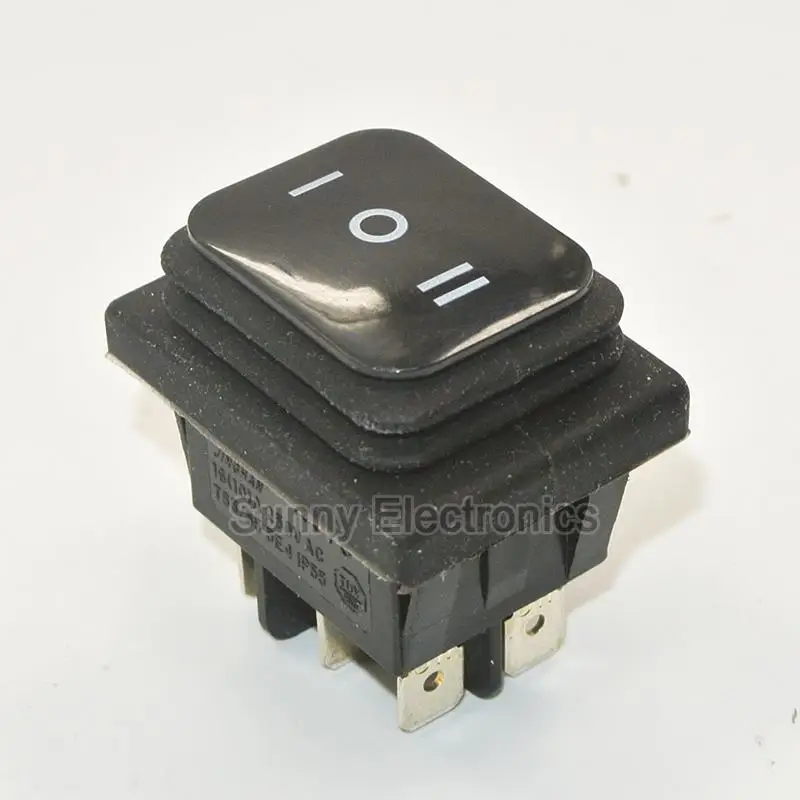 블랙 방수 IP65 로커 스위치, DPDT (ON OFF ON), IP65 등급 자동차 로커 스위치, 50 개|switch ...