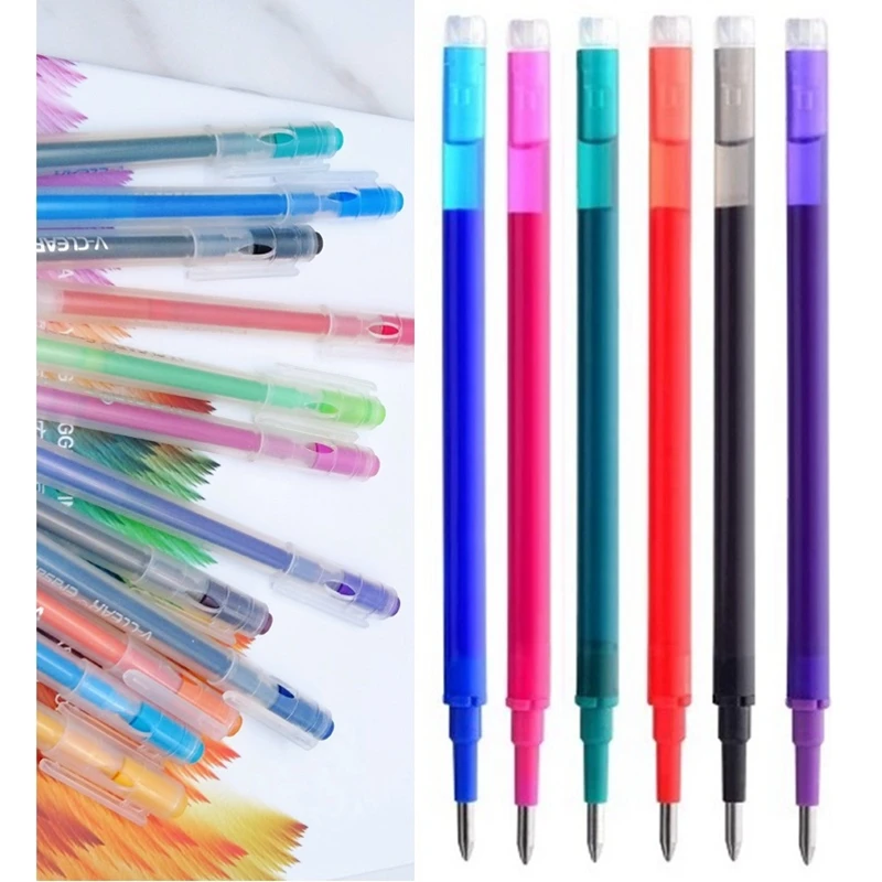 6PCS Erasable Pen Refill 0.7mm Friction Pen Gel Pen Refills Erasable