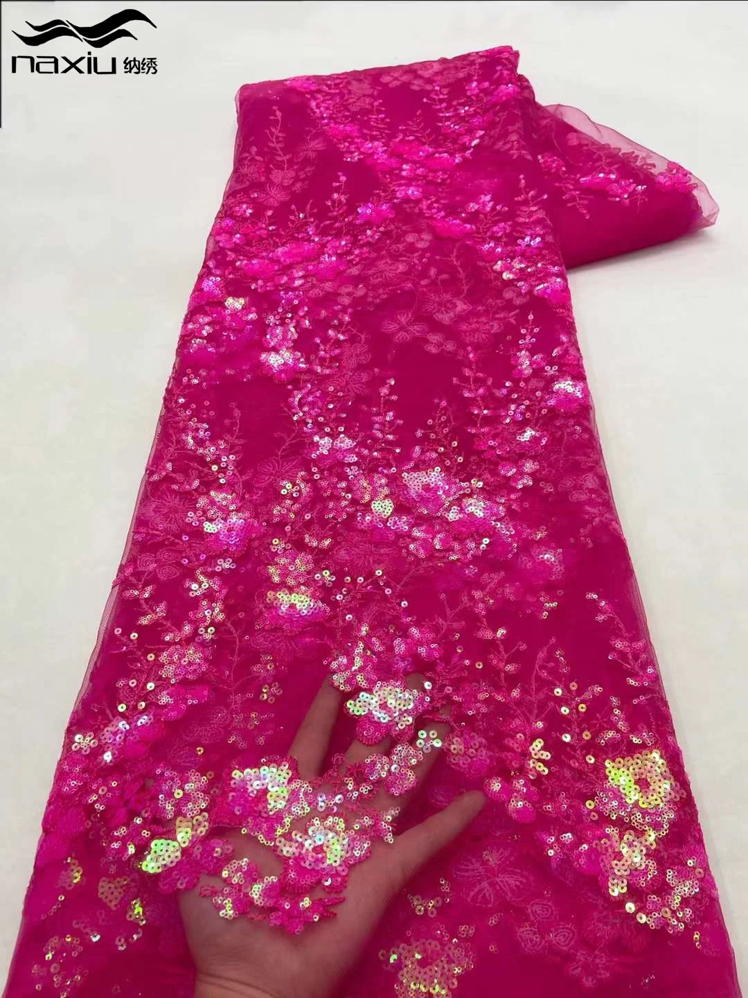 

Кружевная ткань Madison-African Sequins, французская сетка, нигерийская, свадебное платье, высокое качество, 2024 г.