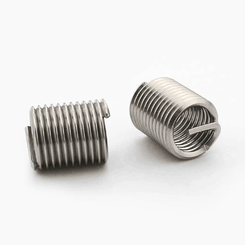 50pcs M6 x 1.0 x 3D Length Threaded Inserts Wire Thread Inserts Steel  Sheath Helicoil Type Screw Repair Sleeve Assortment Set