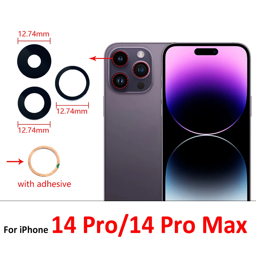 Premium Back Rear Camera Glass Lens with Adhesive