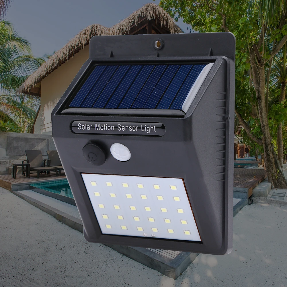 Waterproof Solar Motion Sensor Outdoor Wall Lamp