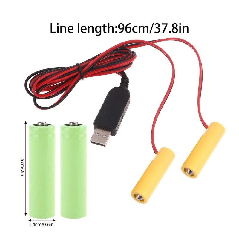 USB 전원 변환기 더미 배터리 제거기 Repalce 3pcs 1.5V LR6 AA 배터리 원격 제어, LED 조명, 장난감