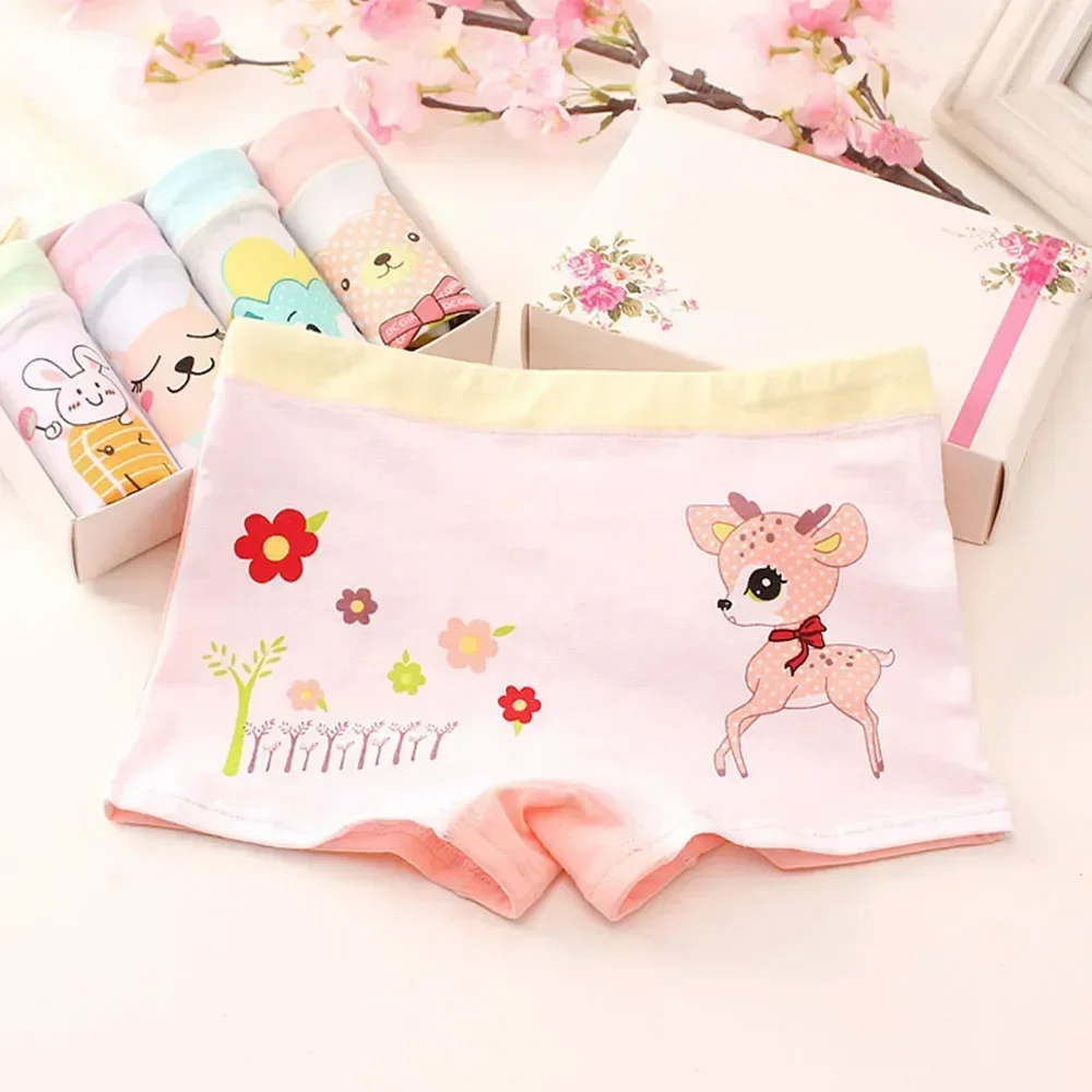 Girls' All Cotton Flat Angle Underwear Little Girls' Shorts Cartoon Fine Woven Cotton Class A Baby 1-3 Years Old girls underwear,children underwear