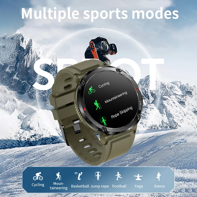 LIGE 600mAh  Ʈ ġ  ȭ  IP68  Hi-Fi Ŀ پ ̾ 1.6 ġ IPS ũ Smartwatch