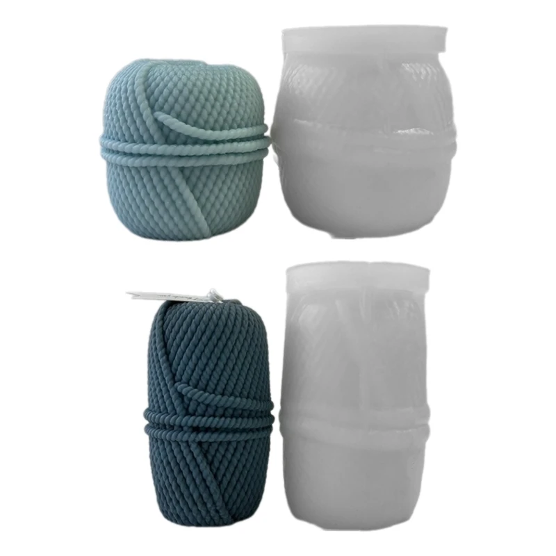 

M2EA Beautiful Wool Column Crafting Silicone Mold Home Decorative Candles Silicone Mold