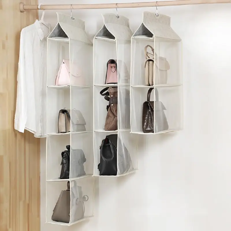 Home Organization Hanging Bag New Handbag Storage Hanging Bag Organizer Wardrobe Closet Storage Transparent Three-dimensional 2