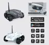 WIFI FPV RC Tank Intelligent Tanks Toys With HD Camera 50mins Battery Life Remote Control Car Spy Car Toy White Black 1