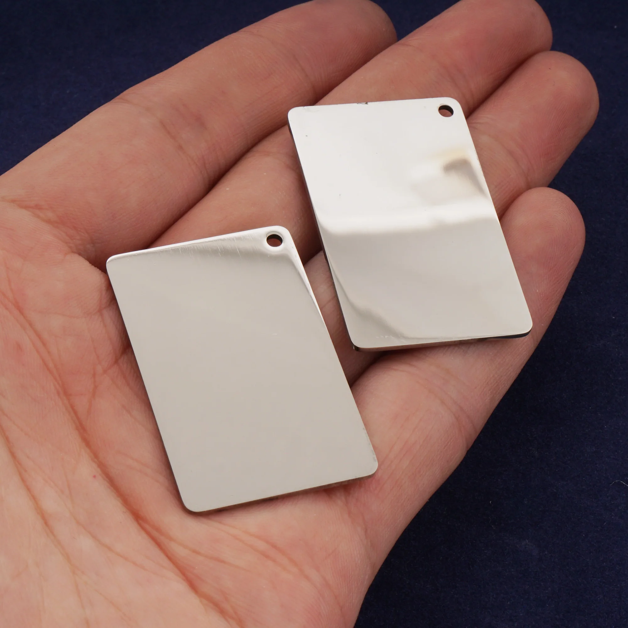 

10 шт. зеркальная полированная прямоугольная ожерелье из нержавеющей стали без рисунка изготовление своими руками гравировочный Металл 18 калибра