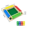 Deluxe Four Sided 10 Numbers Shut The Box Board Game Set Toy Dice Party Club Drinking Games for Adults Families 5