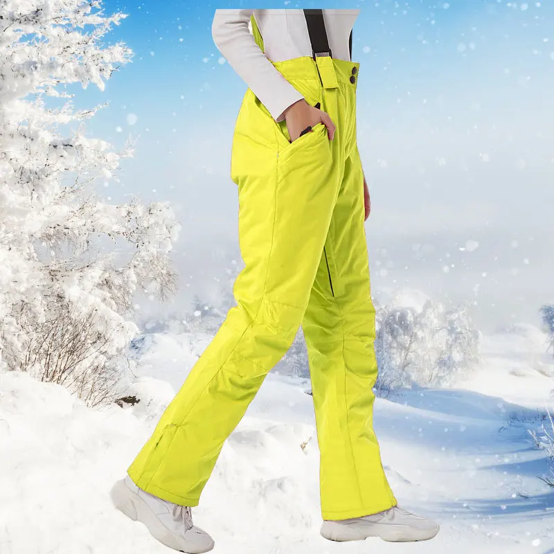 New Women's Ski Pants Windproof Waterproof Snowboard Wear Winter Outdoor Warm Snow Sports Pants Female Skiing Trousers