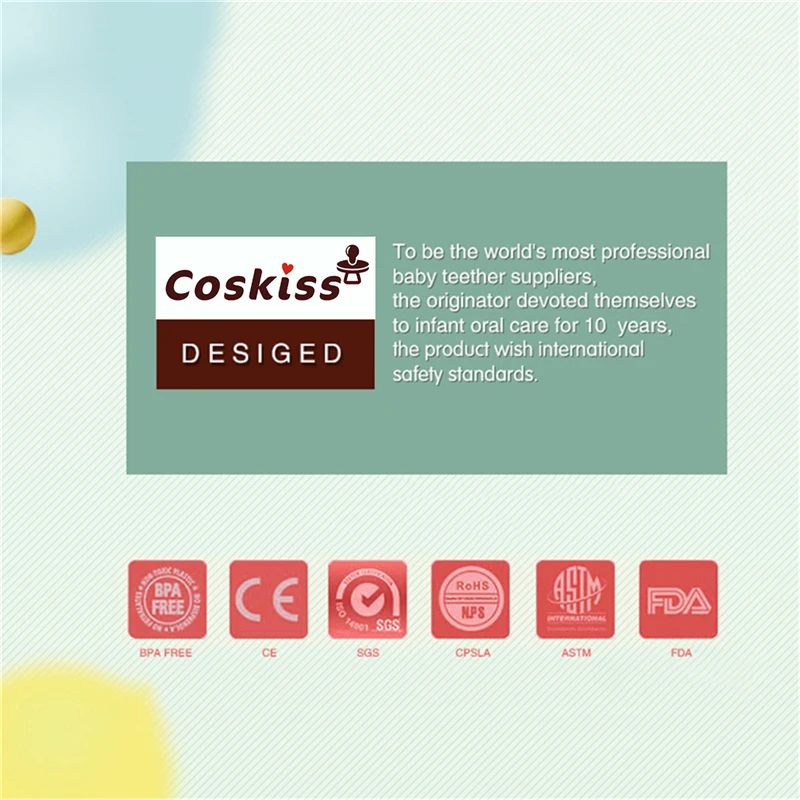 

Детский Прорезыватель Coskiss с логотипом или именем на заказ