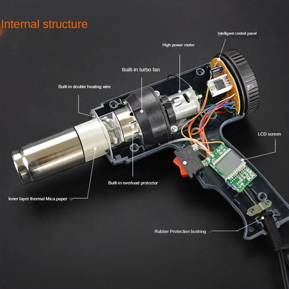 2500W variable temperature adjustable electric hot air gun 220V hot air gun