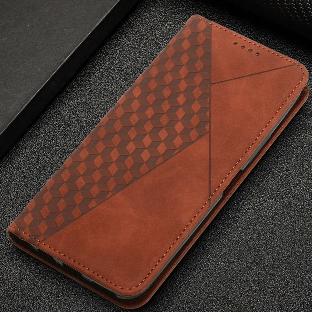Leather Magnetic Flip Case - Elegant Book Style Cover