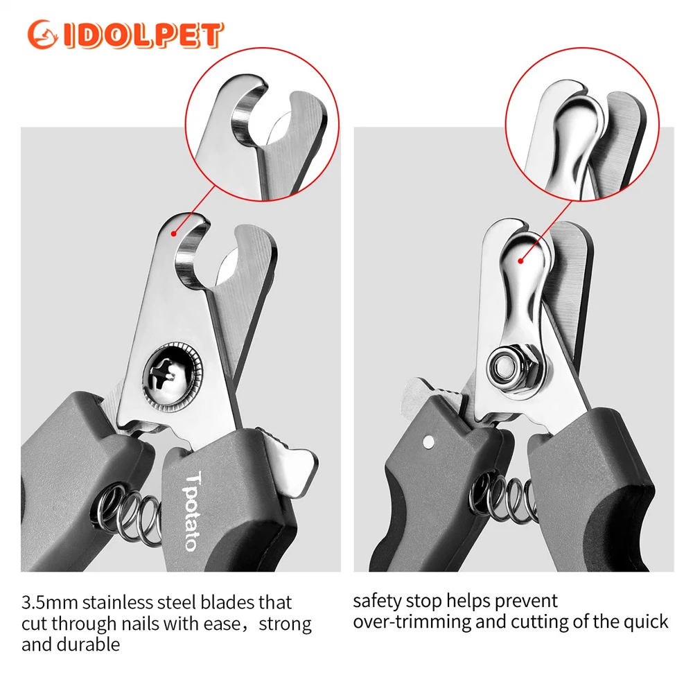 Dog Nail Clipper Professional Pet Nail Clipper with Safety Guard for Medium Large Dogs Cats Grooming Tools