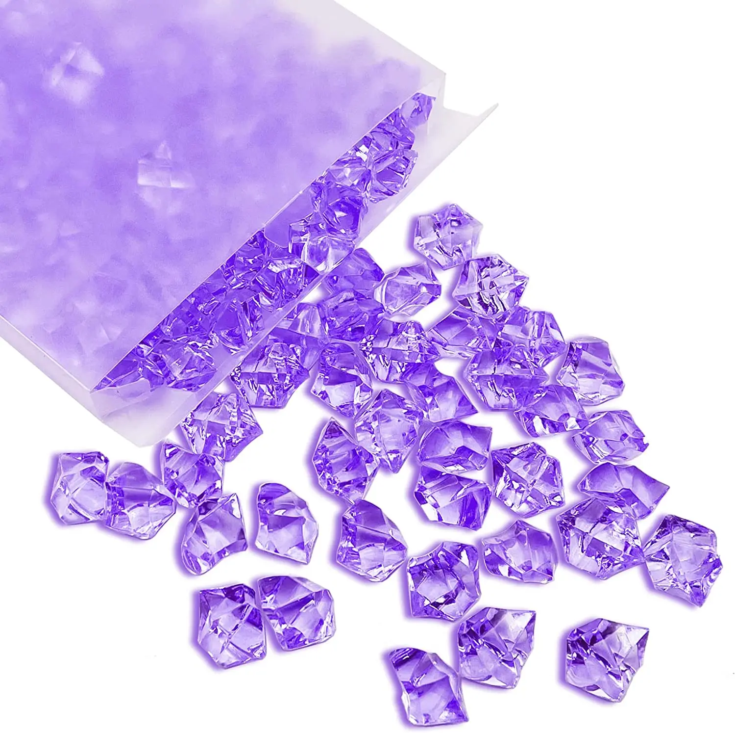 150 Pietre Di Ghiaccio Acrilico - Cubetti Decorativi Per Vasi E Centrotavola - Foto 11