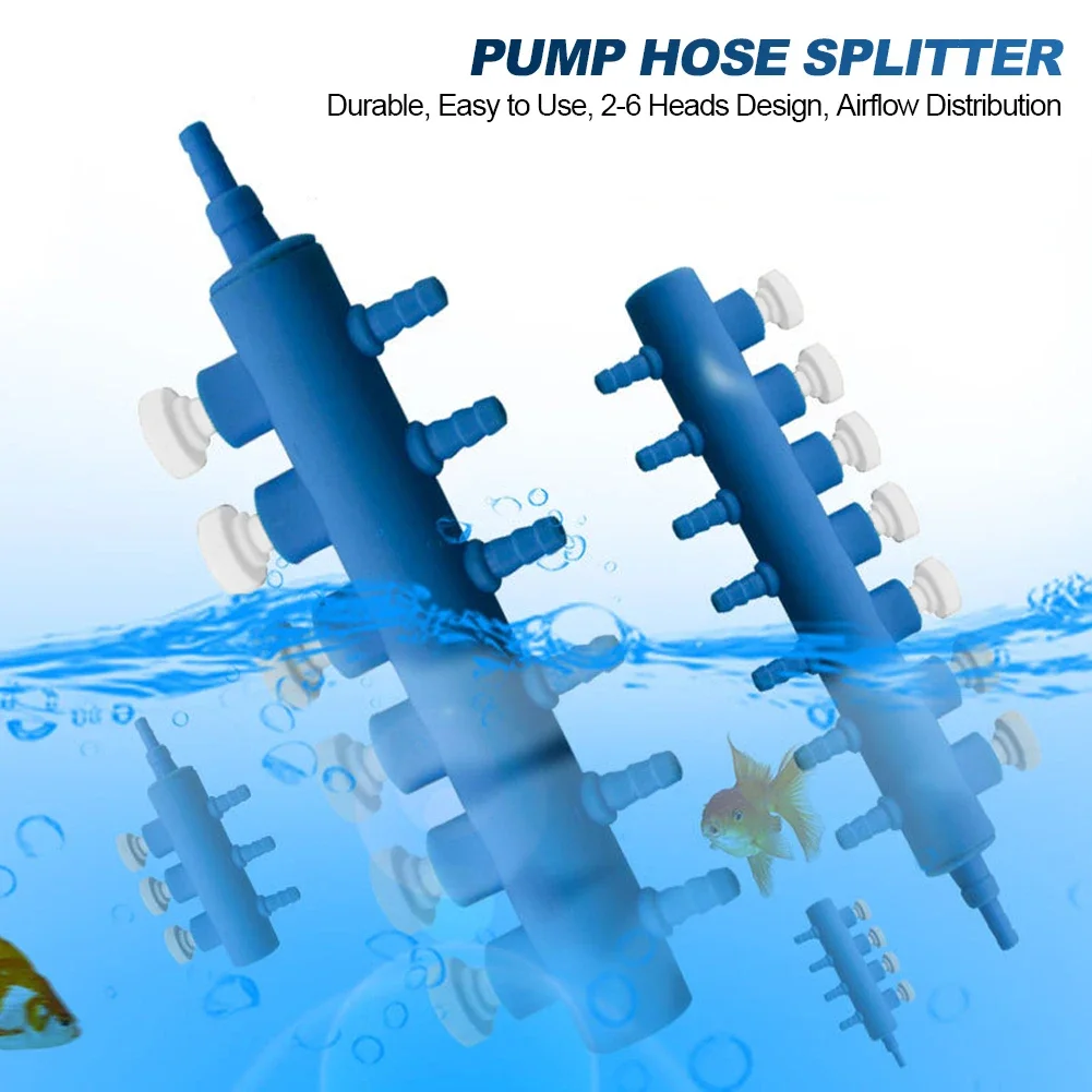 รูปสินค้า ปฏิบัติ Aquarium Air PUMP Flow Control วาล์วจําหน่ายท่อ Splitter ถังปลาปั๊มอุปกรณ์เสริมหลอดออกซิเจนท่อแยก-Flow
