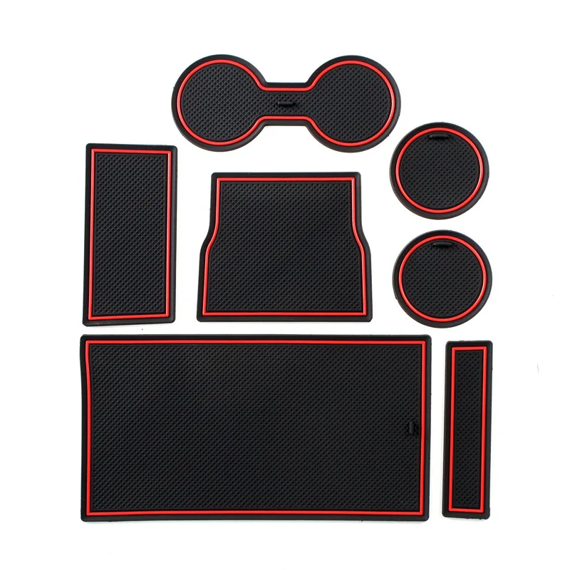 

7 Pcs/Set Anti-Slip Gate Slot Mat For Tesla Model 3 Non-Slip Door Groove Pad Rubber Coaster Auto Interior Accessories
