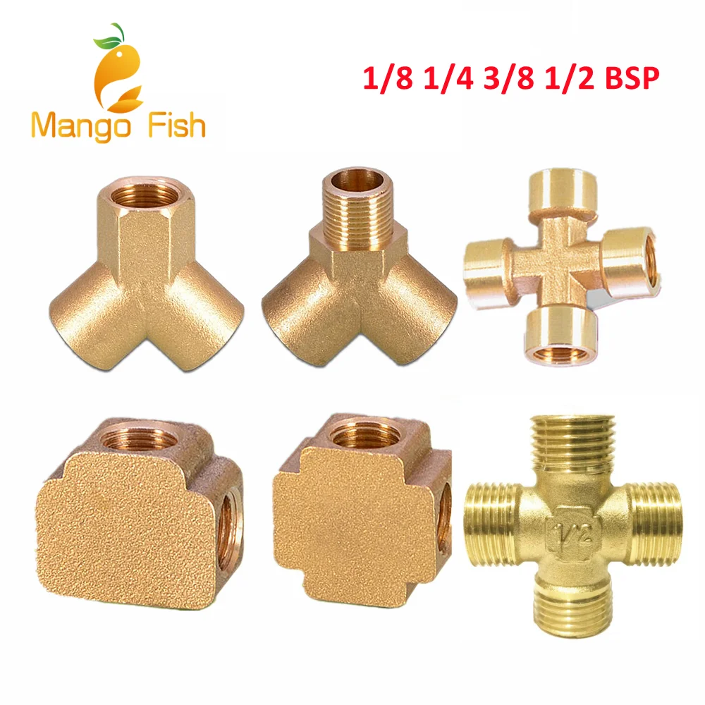 Bwintech 2 pezzi 3/8 femmina BSP filettatura ottone 3 vie connettore Tee raccordi tubo femmina Bwintech 2 pezzi 3/8 femmina BSP filettatura ottone 3 vie connettore Tee raccordi tubo femmina